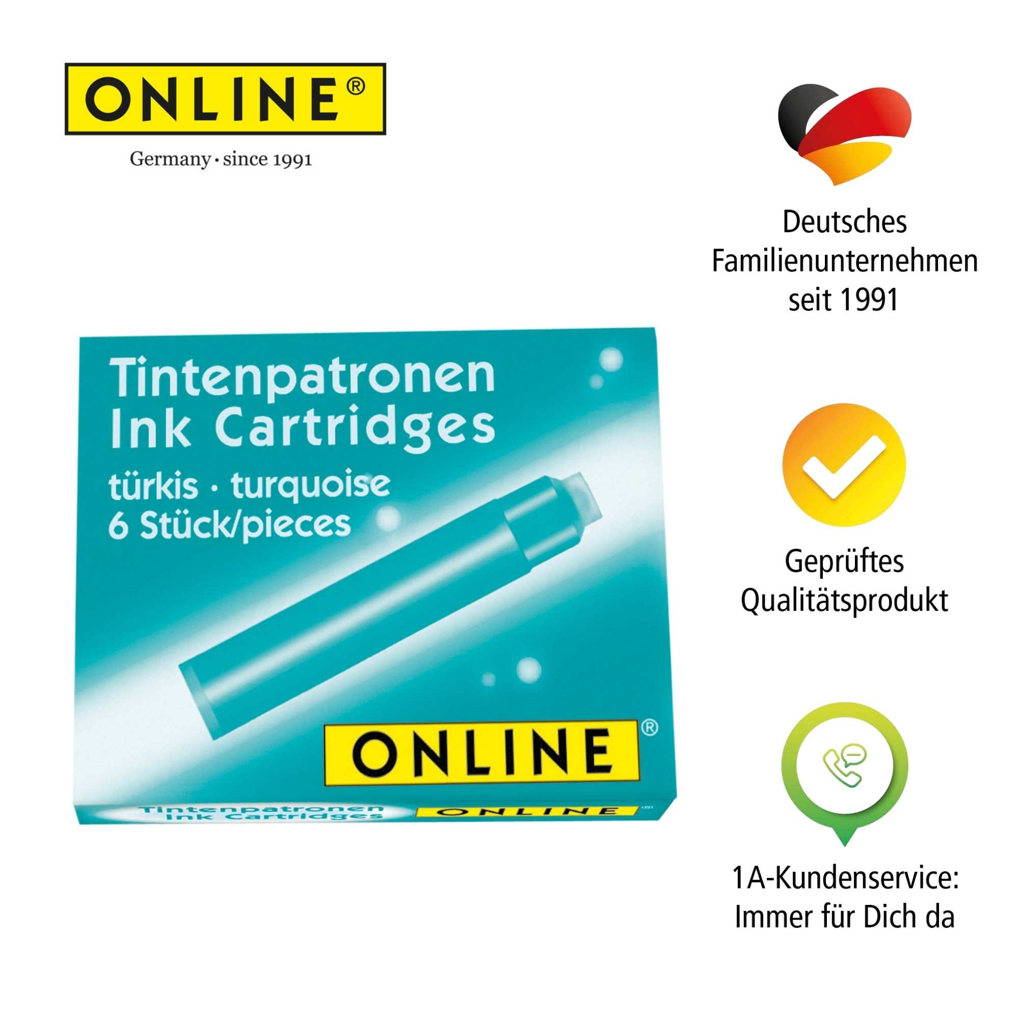 ONLINE Füller Tintenpatrone schwarz