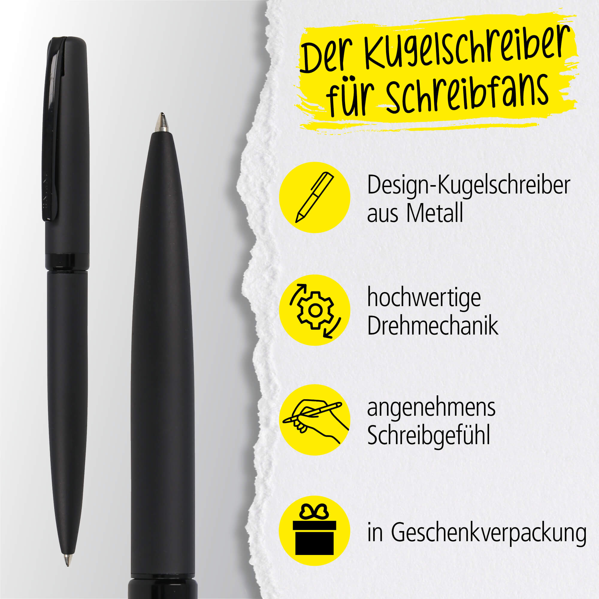 Ein Design-Schreibgerät aus Metall für ein hochwertiges Schreibgefühl