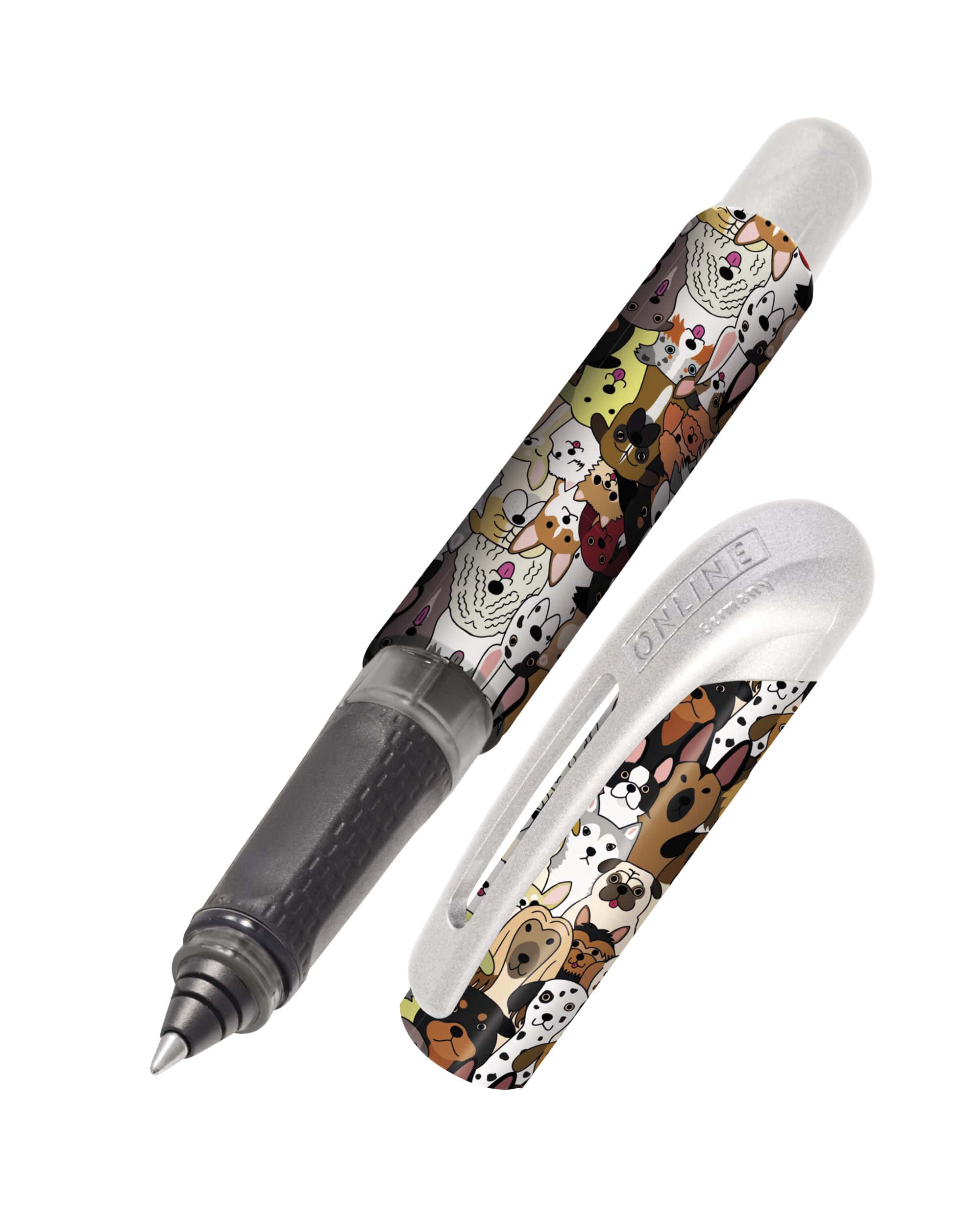 Der Tinten-Rollerball Fluffy Dogs mit trendigem Hunde-Print