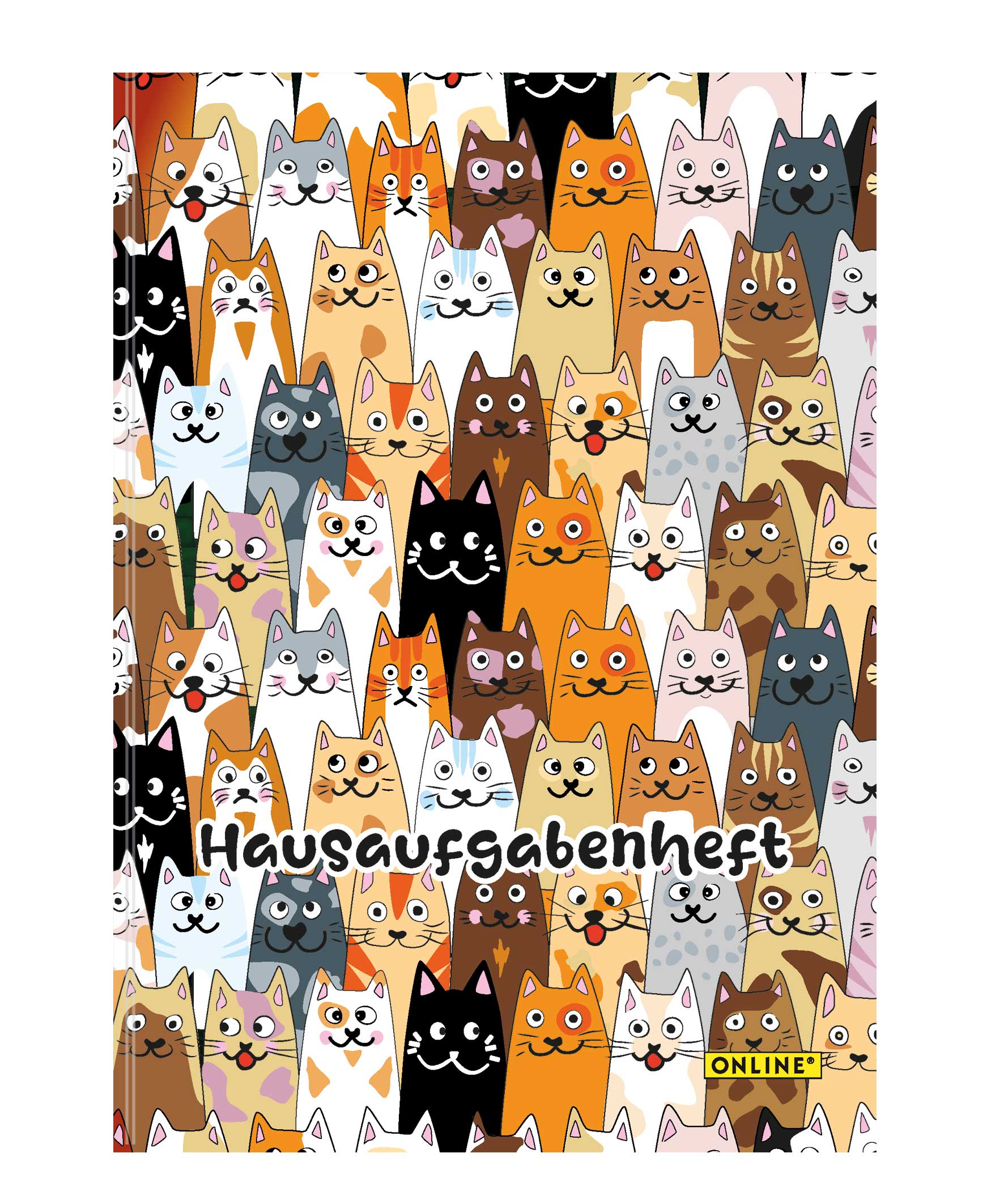 Hausaufgabenheft ONLINE Fluffy Cats DIN A5