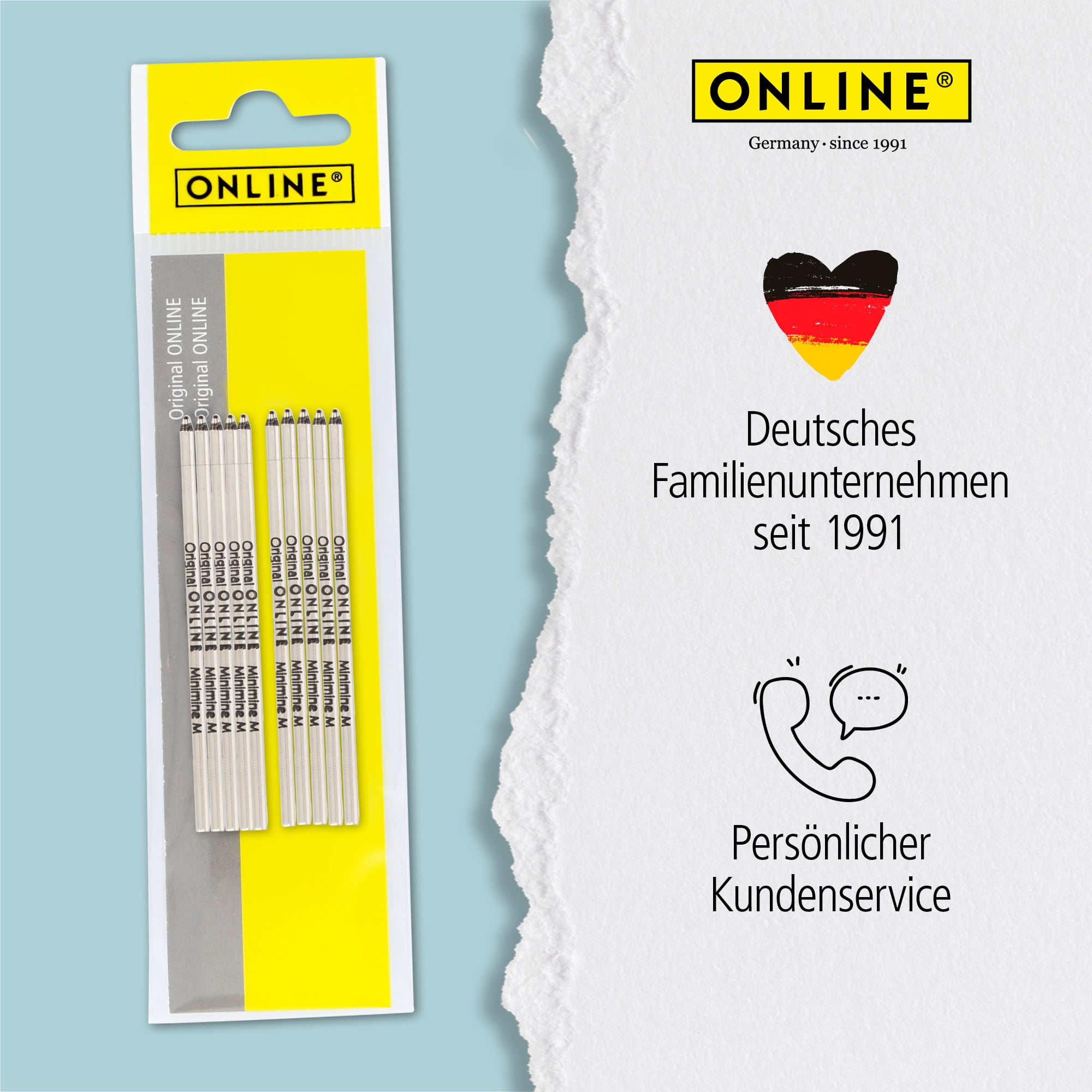 Kugelschreiberminen Set D1 - 10 Stück in Verpackung